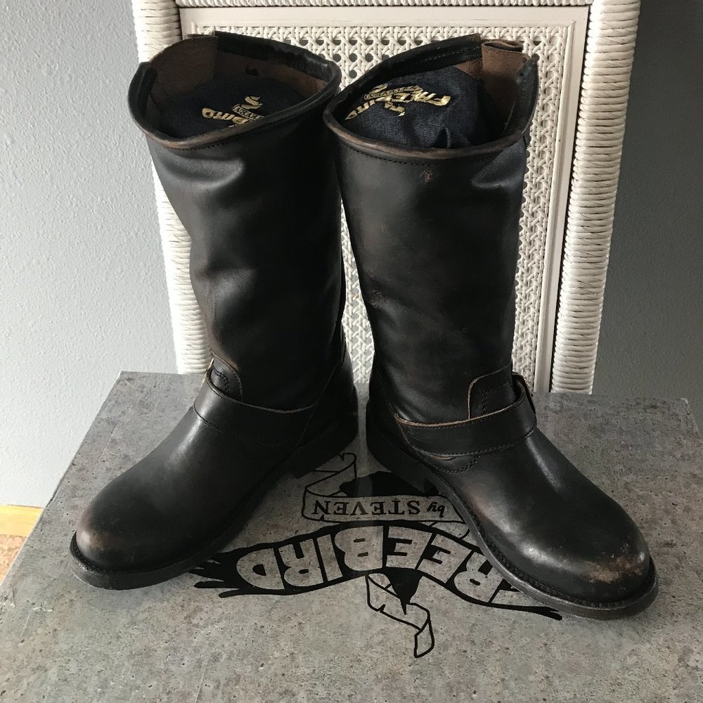 FREEBIRD CROSBY BLACK BOOTS